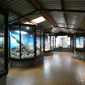 View in reptile house second room