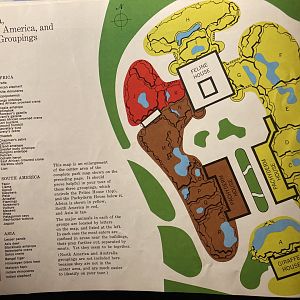 1973 Official Guidebook - "Middle Zoo" exhibits
