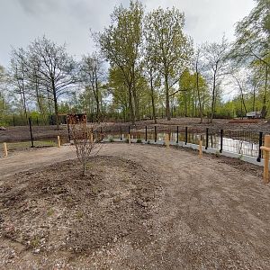 Père David's deer enclosure under construction