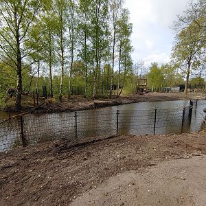 Père David's deer enclosure under construction