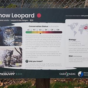 Snow Leopard Sign