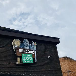 May 16th 2022 - "Welcome to Bristol Zoo" sign on exterior building