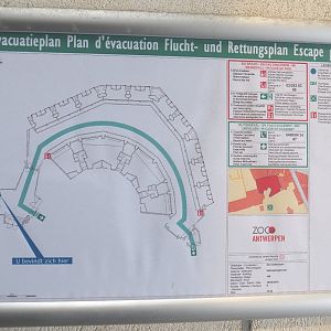 Fire escape map of the Small Monkey House, 2022-03-16
