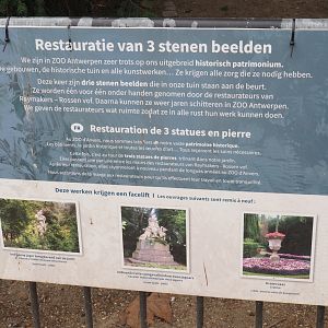 Statues renovation signage, 2022-03-16