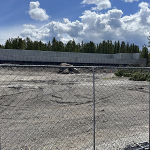 Construction for the centers new bear dens and bear exhibit.