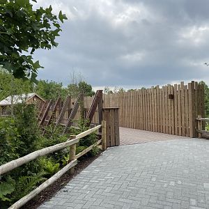 New path to rear of bison paddock - bridge over access to paddock from holding area
