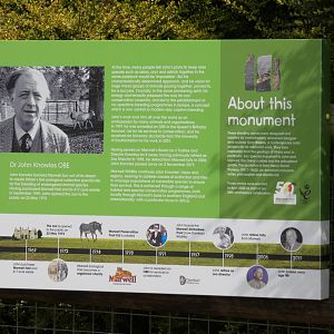 Signage about John Knowles