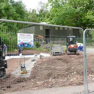 Site of new zebra stables, June 2022