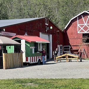 Farm Buildings now housing coffee shop and classroom space.