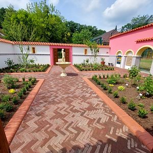 Lion exhibit reconstruction - inside Paradise garden