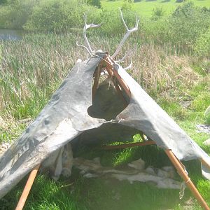 Sagnlandet Lejre - Stone Age hunters' tent