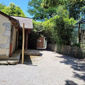 View thorwards the aviaries -Zoo d'Asson (2022)