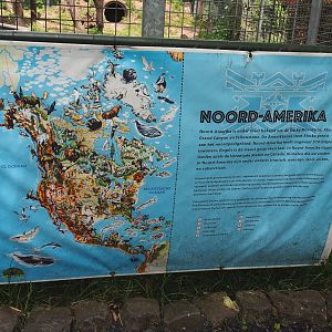North America education signage with species drawings, 2022-05-17