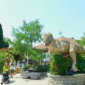 Right behind the ticket counter