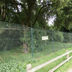 One of a row of Cheetah enclosures