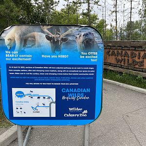 Canadian Wilds - exit sign