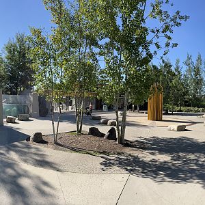 Inside Zoo Entrance: Plaza + River Otters