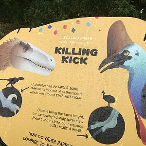 Utahraptor signage