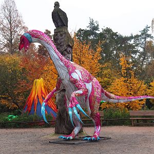 Example of temporary light sculptures for DinoLights winter event, 2021-11-23