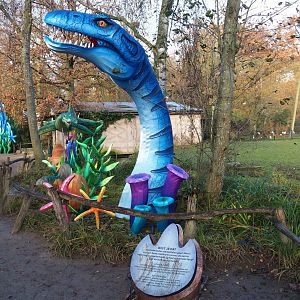 Example of temporary light sculptures for DinoLights winter event, 2021-11-23