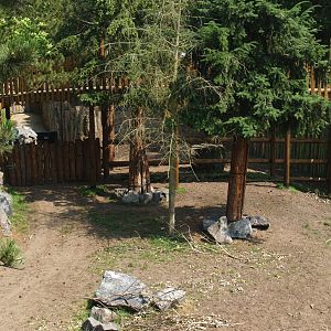 Part of the Wild West exhibit with gates to separation paddocks and visitor bridge,  2006-07-08