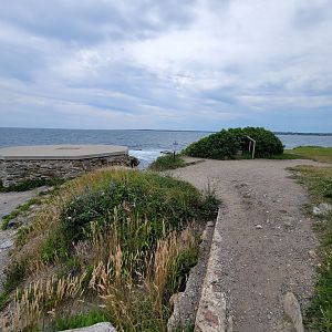 Beavertail Aquarium - view, base of original lighthouse