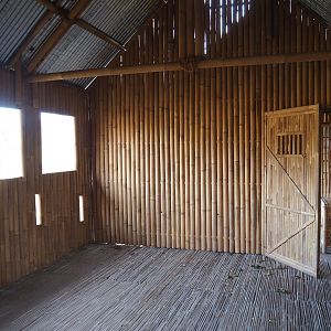 View inside the second elephant viewing lodge, 2021-12-07
