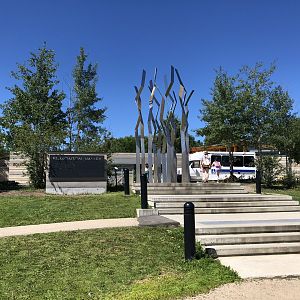 Entrance Sculpture at Edmonton Valley Zoo (July 2022)
