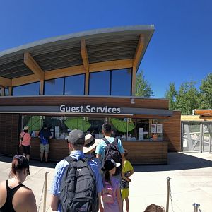 Guest Services and Entrance Gates at Edmonton Valley Zoo (July 2022)