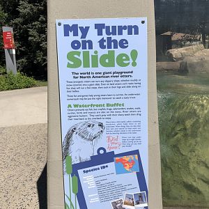 North American River Otter Signage at Edmonton Valley Zoo (July 2022)
