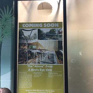 Future Gibbon Enclosure Sign at Edmonton Valley Zoo (July 2022)