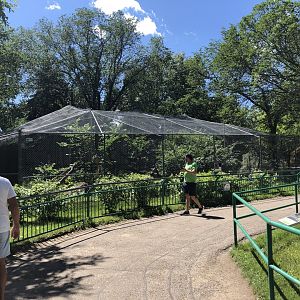 Snow Leopard Enclosure at Edmonton Valley Zoo (July 2022)