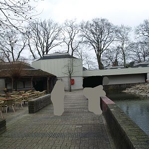 Park view next to the Hamadryas baboon island, 2008-03-01