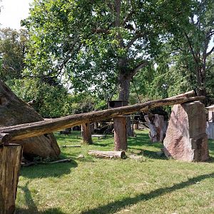 Red panda and tufted deer enclosure