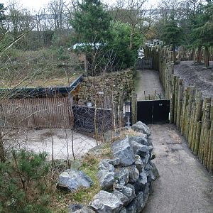 Part of the Wild West exhibit, Access road and Barn with side yard, 2008-03-01