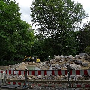 Construction works (takin enclosure expansion)