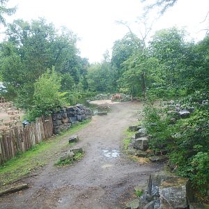 Former Wild West exhibit, home to Bactrian camels for Wildlands at the time, 2015-07-19