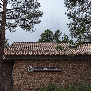 Side view of museum building