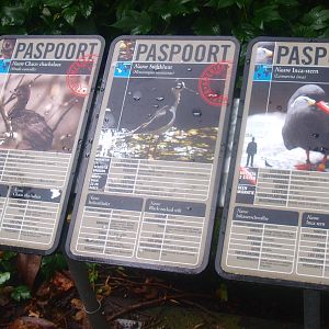 Examples of signage from the American bird garden, 2015-07-19