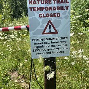Sign About Nature Trail Closure.