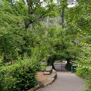 Entrance marshland aviary