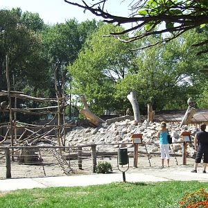 African mixed-species exhibit @ Györ Zoo, Hungary