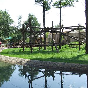 Part of the Chimpanzee enclosure @ Györ Zoo, Hungary