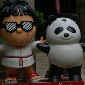 panda statue, Chiang Mai Zoo (Thailand)