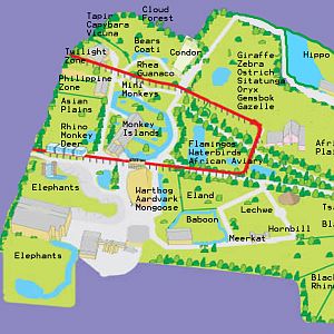 My Chester Zoo Plan - West Zoo