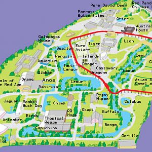 My Chester Zoo Plan - East Zoo