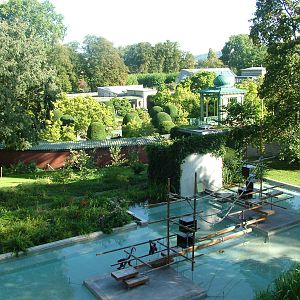 Spider monkey enclosure at Wilhelma, Stuttgart 2006