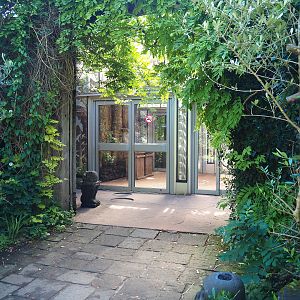 Entrance to the Oasis greenhouse, 2022-06-28