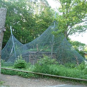 Aviary for crowned lemur and Alpine rock partridge
