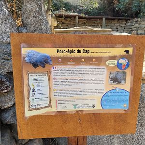 Cape porcupine sign -Réserve Africaine de Sigean (2022)